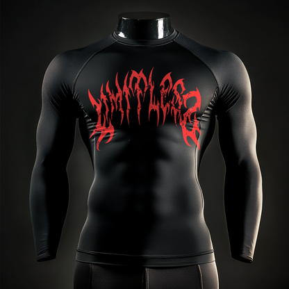 Red Design Compression Shirt