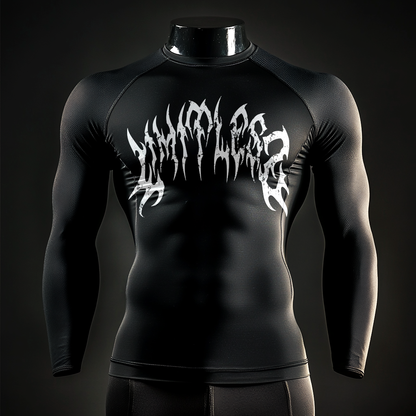 Black Design Compression Shirt